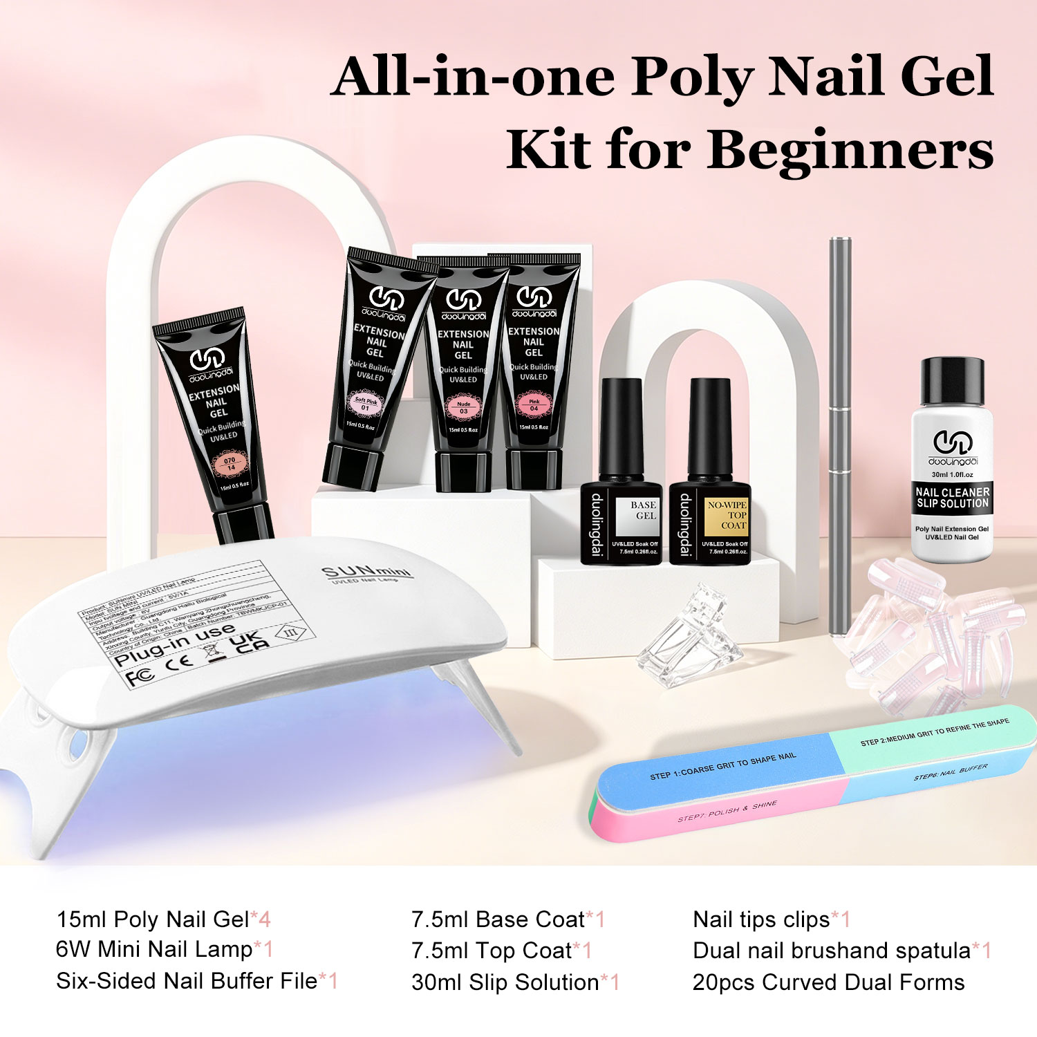 Duolingdai 4 Color Poly Nail E - Nail Art Ombre 评论和价格