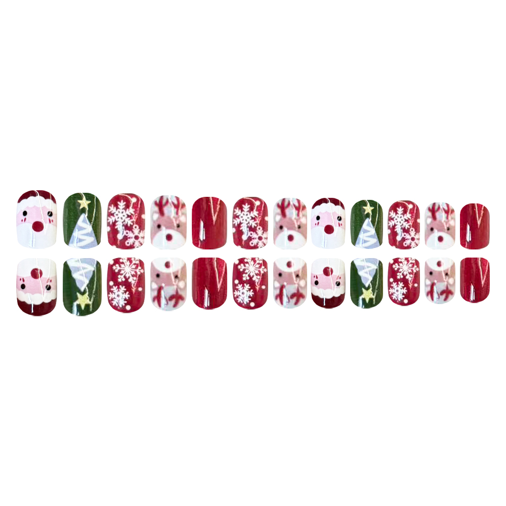 Christmas Press on Nails Santa - Nail Art Press On 评论和价格