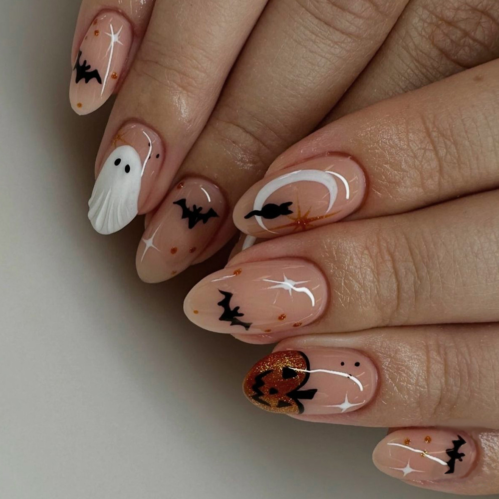 24pcs Simple Almond Press on N - Nail Art Press On 评论和价格