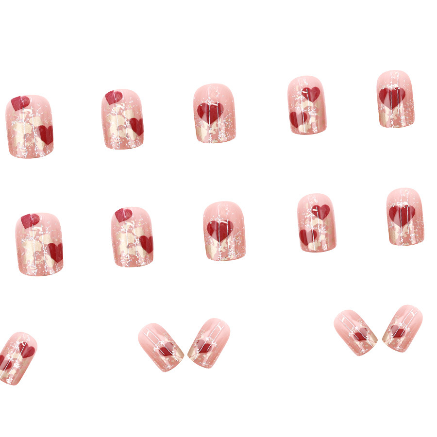 24pcs/set Short Square fake na - Nail Art Press On 评论和价格