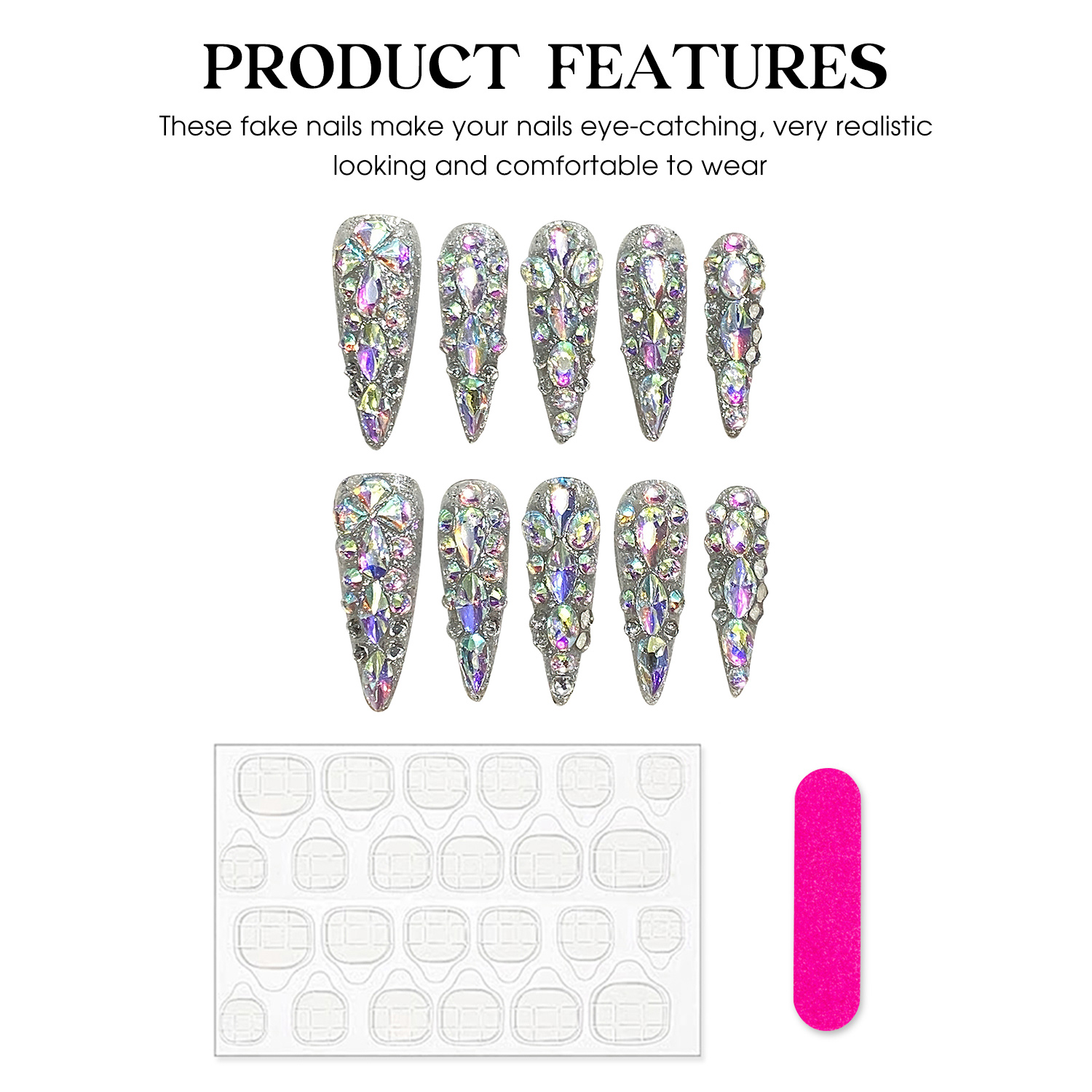 10pcs Handmade Press On Nails  - Nail Art Press On 评论和价格