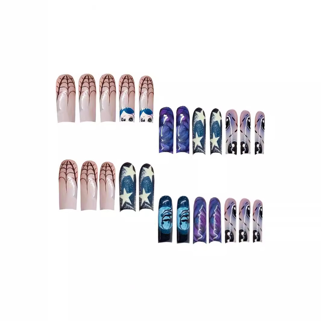 24pcs Y2k Star Graffiti Press  - Nail Art Press On 评论和价格