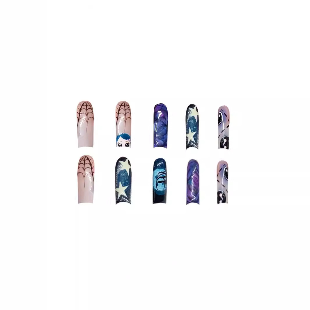 24pcs Y2k Star Graffiti Press  - Nail Art Press On 评论和价格