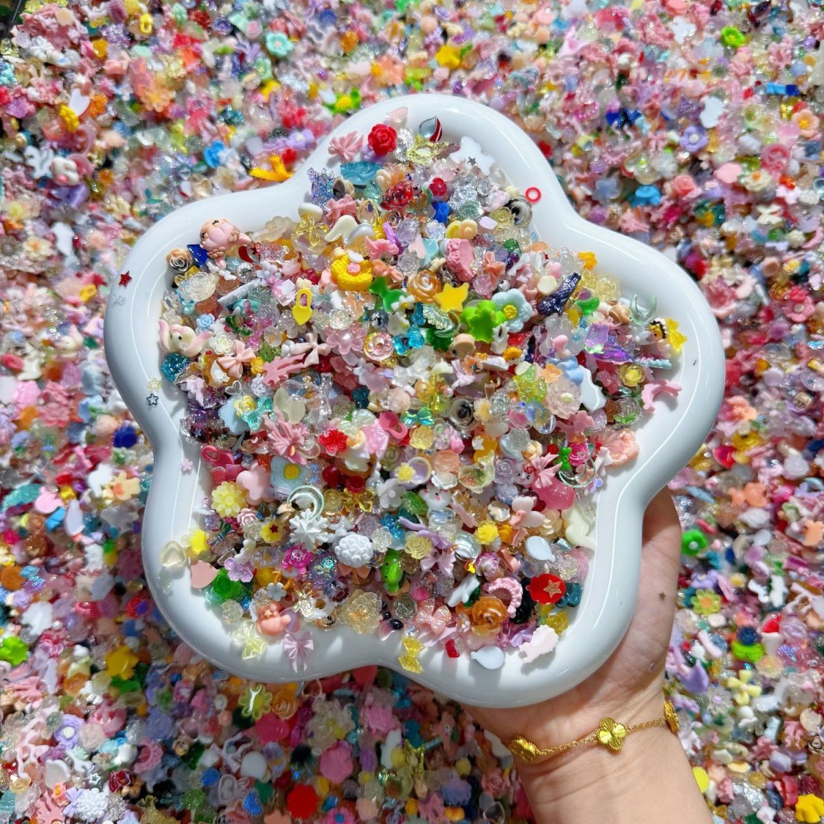 20g Random Mixed Mini Resin Or - Nail Art Valentines Day 评论和价格